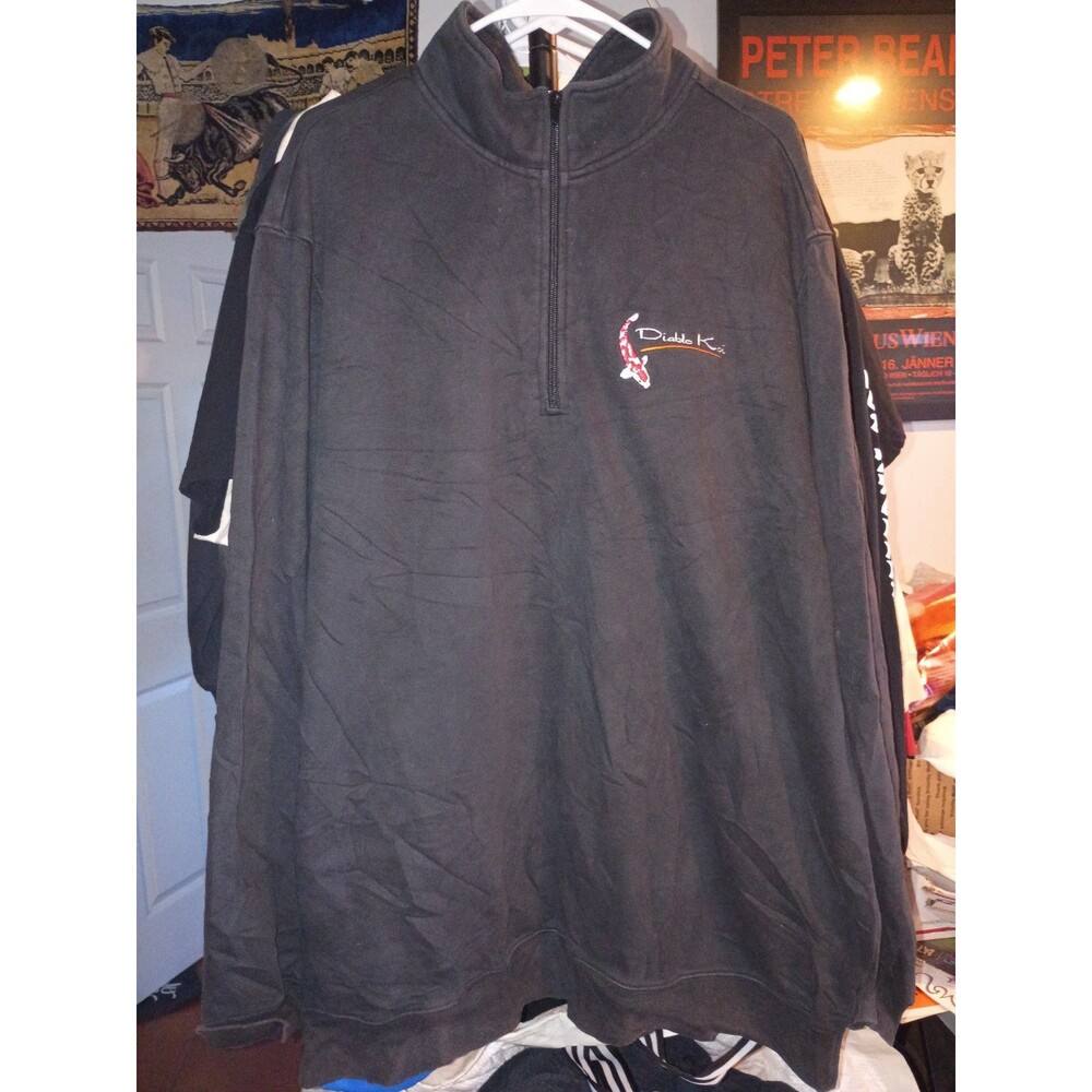 Diablo koi quarter zip sweater sweatshirt size 2xlt sport tek